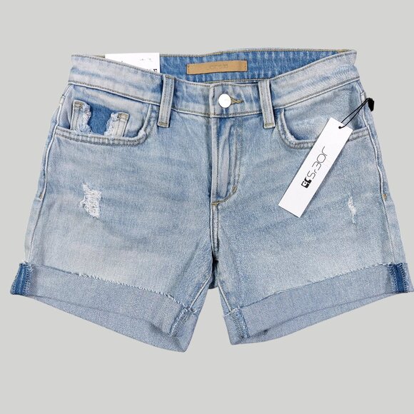 Joes Jean Shorts Womens Sz 24 Denim The 5" Short Stand Tall Frayed Cuff Modest - Picture 1 of 10
